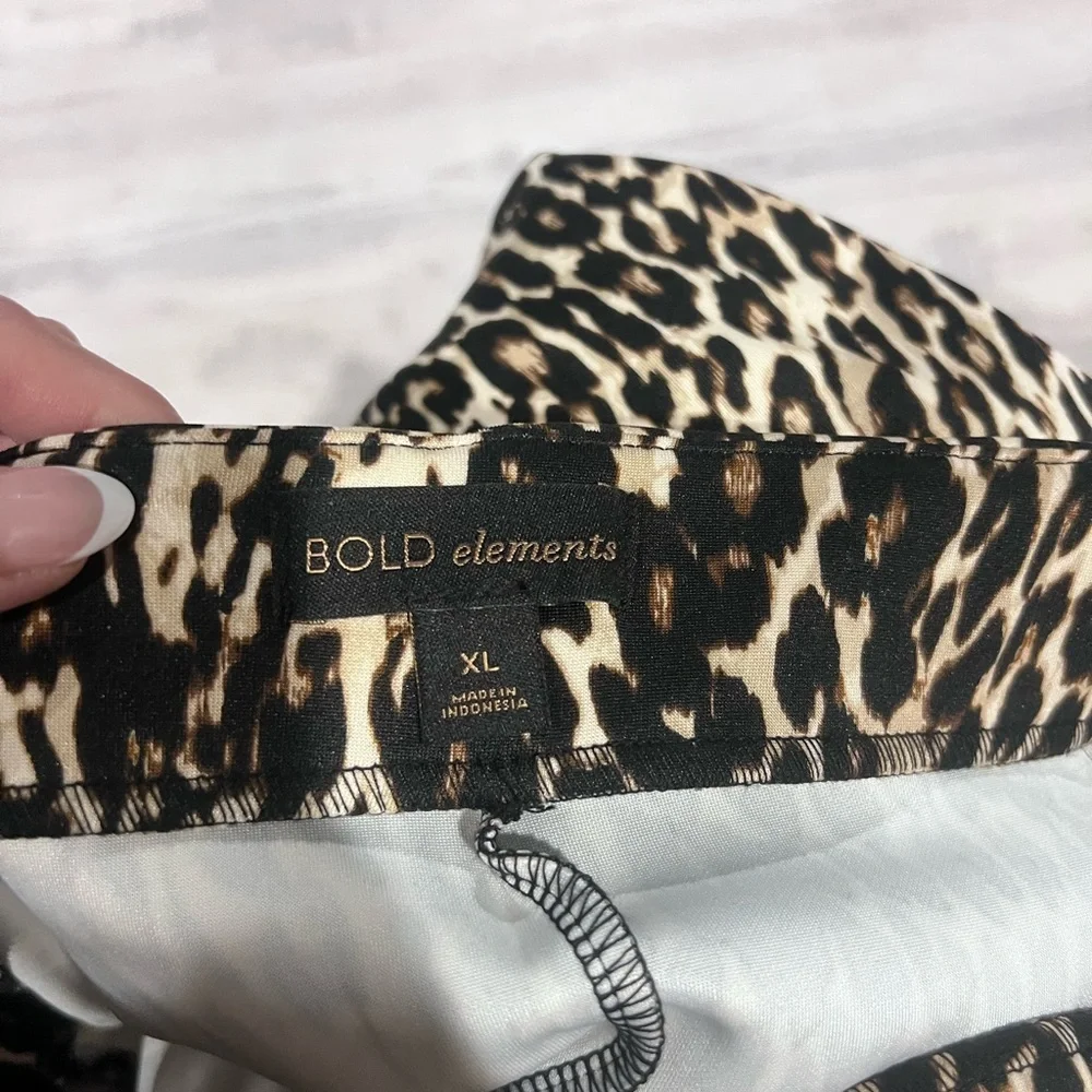 BOLD elements Black and White Animal Print Skirt - Picture 5 of 6